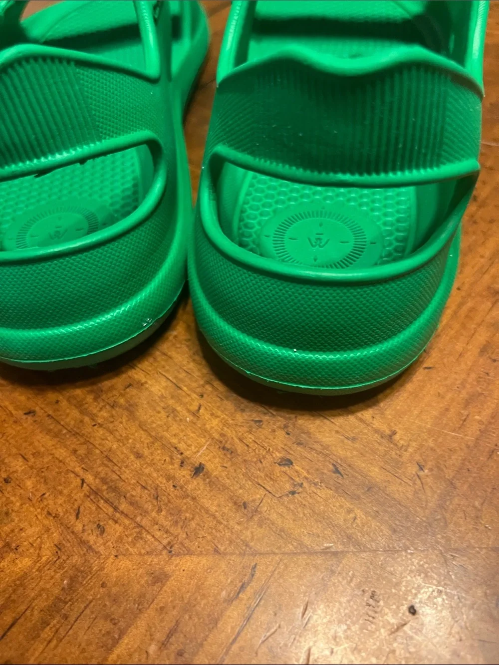 totes Bright Green Adjustable Kids Sandals